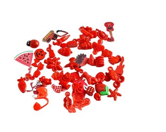 I Spy Trinkets by Color, Rainbow I spy bottle/bag filler, 1-3cm, Set of 50