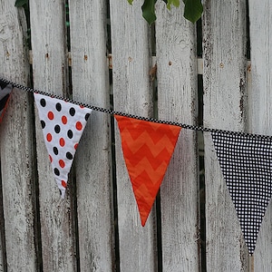 Halloween Fabric Bunting Garland Banner image 1