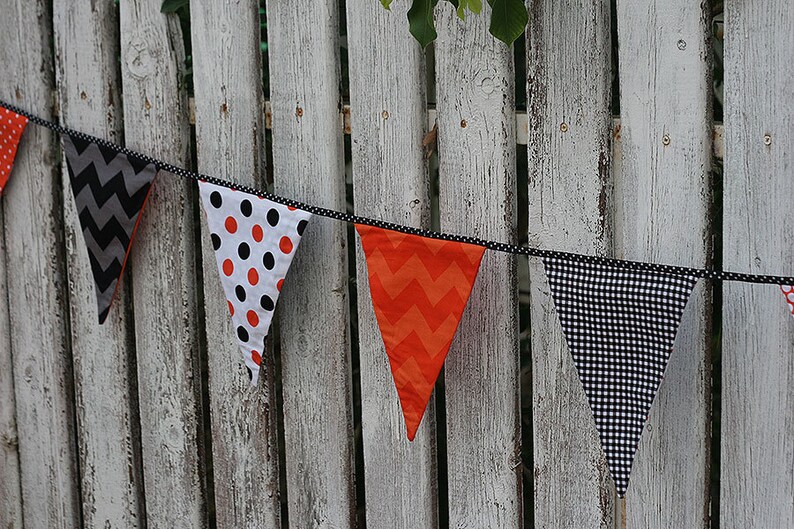 Halloween Fabric Bunting Garland Banner image 1