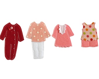 Pajamas Dressing for TomToy Felt "paper" doll, overall 5x8cm, 1 piece