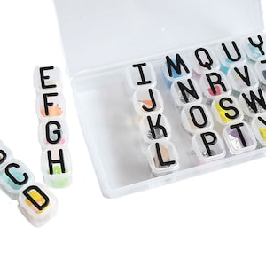 Alphabet Box with Miniature ABC trinkets, 17x10cm