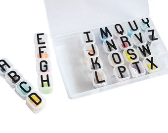 Alphabet Box with Miniature ABC trinkets, 17x10cm