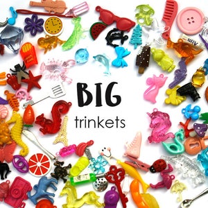 2.5-6 cm Set mit 20/50/100 gemischten Schmuckstücken, Jumbo Treasures zum Spielen & Lernen