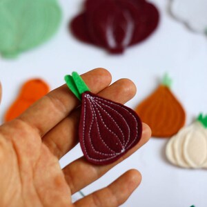 Felt veggies pieces, Play food vegetables, Handmade by TomToy, 2.5-7cm, 1 piece/Set image 6