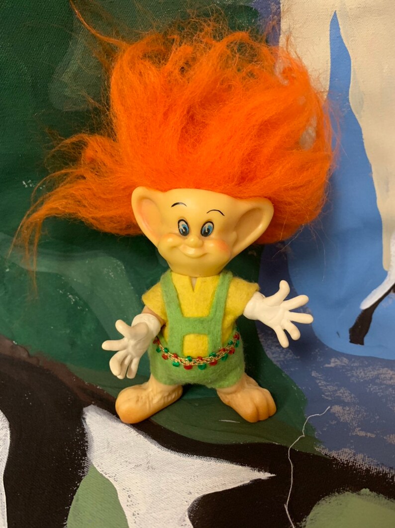 Vintage Royalty Industries Troll with Orange Hair from 1973 image 3