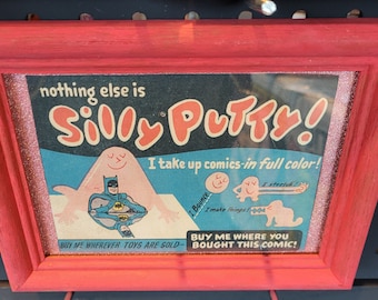 Framed Vintage Silly Putty Comic Book Ad - Rescued Print from the 1980s