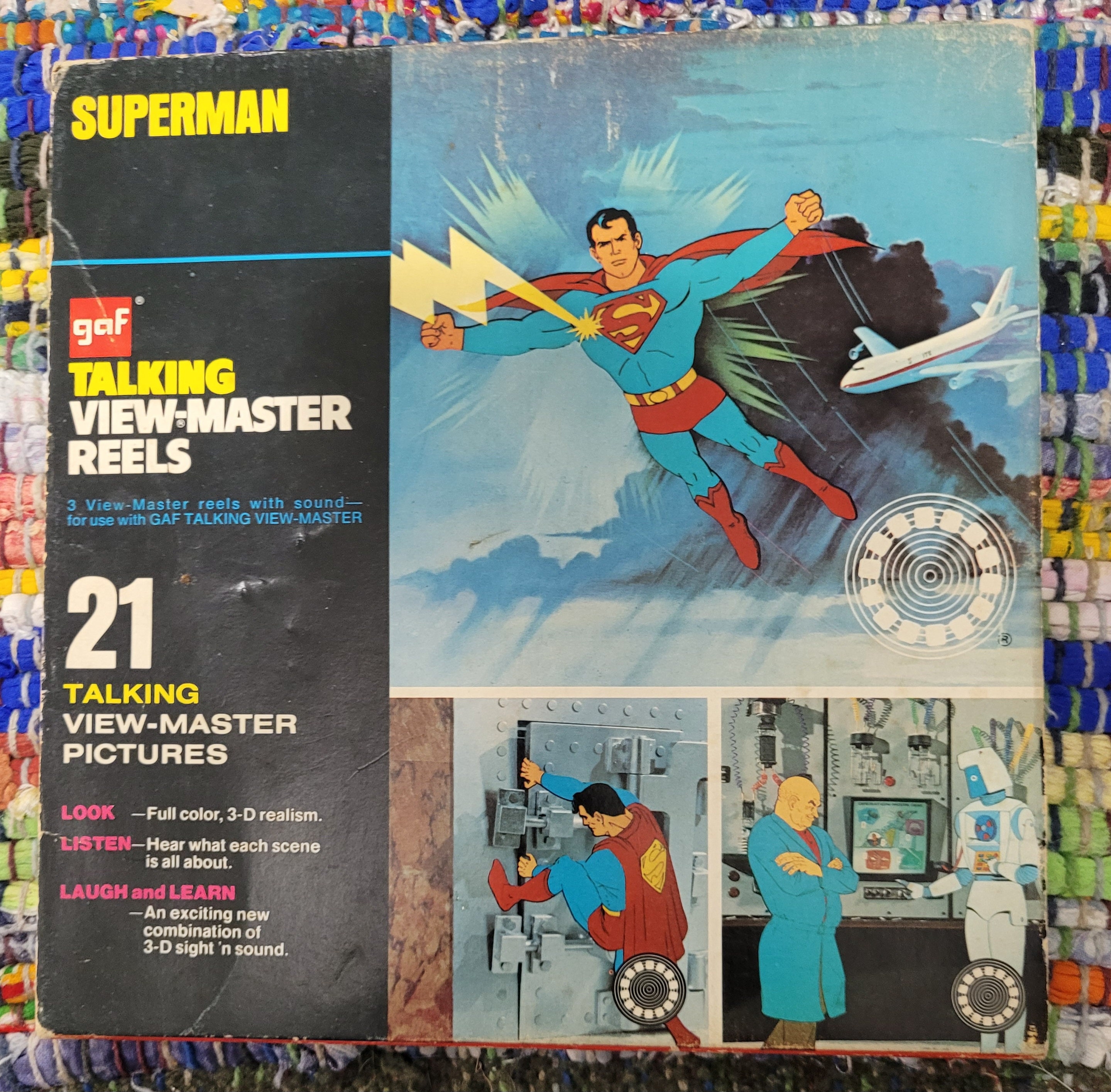 Vintage Superman Talking View-master Reels
