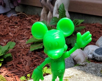 MARX Juguetes Verde Plástico Duro Mickey Mouse Figura