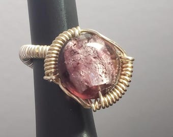 Venetian Glass Bead Ring