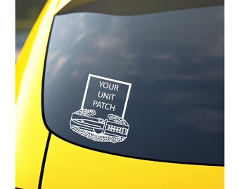 Combat Action Badge CAB and Any Unit Patch vinyl decal