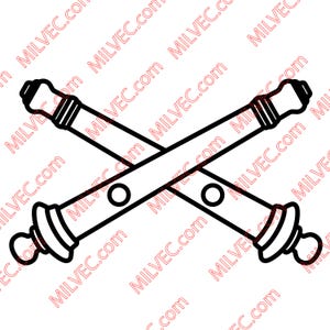 Field Artillery Branch Insignia Pattern for personal use svg dxf pdf eps