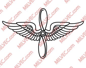 Aviation Branch Insignia Pattern for personal use svg dxf pdf eps