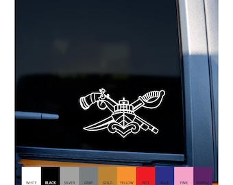 Navy Special Warfare Combat Crewmember SWCC badge vinyl decal for windows or any smooth surface
