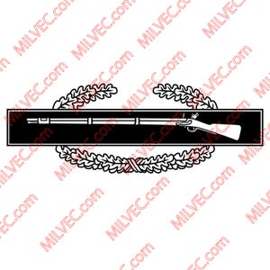 Combat Infantry Badge CIB Pattern for personal use svg dxf pdf eps