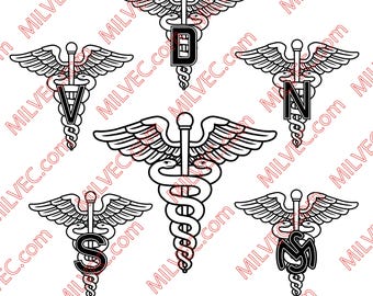 Medical Branch Insignias Pattern for personal use svg dxf pdf eps