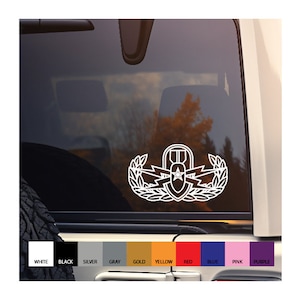 Basic or Senior Explosive Ordnance Disposal (EOD) badge vinyl decal