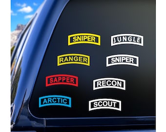 Army Qualification tabs - Ranger Sniper Sapper Arctic Jungle Recon Scout