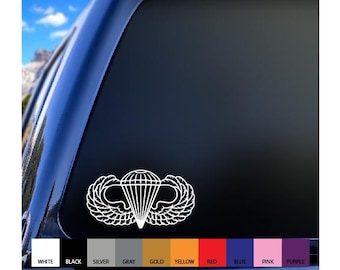 Airborne Basic, Senior or Master, Air Assault, Rigger, Freefall, Parachutist, Japanese or Korean Airborne wings vinyl decal