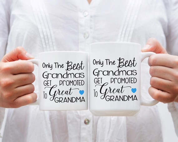 Tazza Con Scritta Divertente Per Bisnonno | Finger Prints 'Only The Best Grandads Get Promoted To Great Grandad' | Regalo Per Nonni