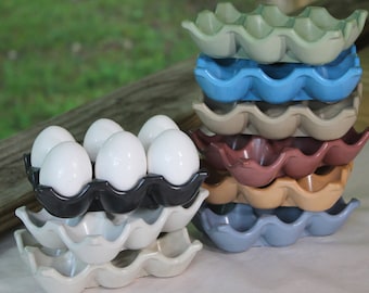 Egg Holder Tray, Concrete Egg Storage, Cement Egg Holder Crate, Modern Farmhouse Industrial Stylish, Backyard Chickens, Egg Collection