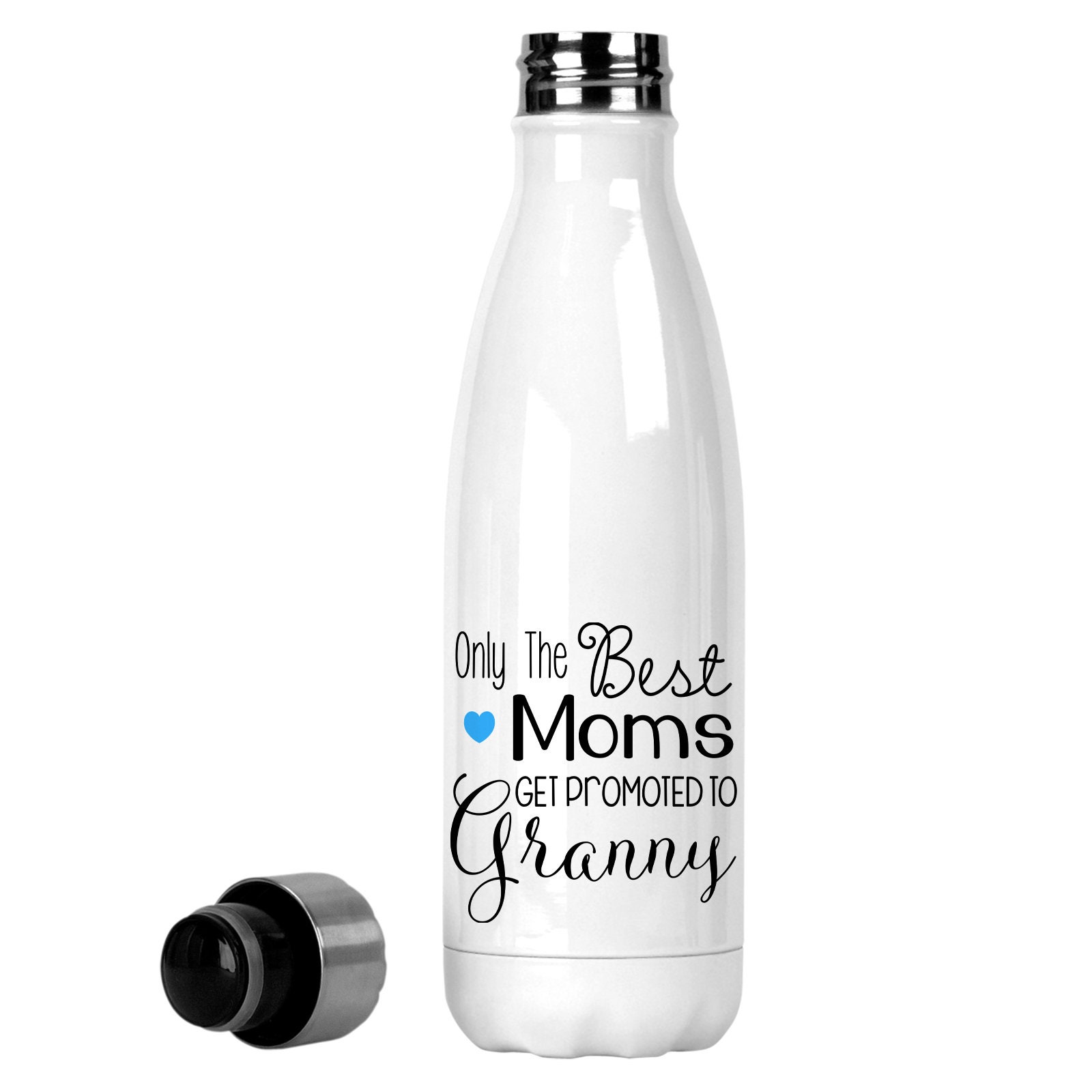 Water Bottle The Best Moms Get Promoted To Granny 001 Etsy