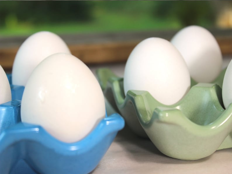 Egg Holder Tray, Concrete Egg Storage, Cement Egg Holder Crate, Modern Farmhouse Industrial Stylish, Backyard Chickens, Egg Collection Bild 5