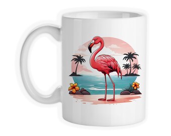 Coffee Mug, Flamingo Tropical Beach, Flamingo Lover, Flamingo Art, Flamingo Spirit Animal, Gift Idea