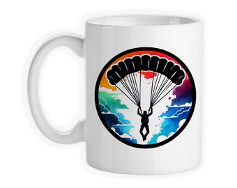 Coffee Mug, Skydiver Vivid Sky, Parachute, Jump, 14000 Feet, Sky Dive, Gift Idea