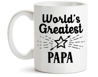 Coffee Mug, World's Greatest Papa, Gift From Grandchildren, Best Papa, Number One Papa, Grandpa, Grandparent, Gift Idea