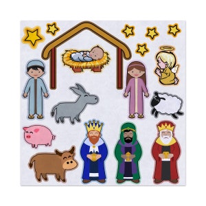 Noah's Ark Felt Story Set Bible Flannel Board Stories 20 Pieces Activity Pages Precut Figures Noah