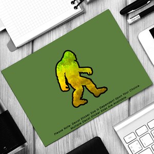 Bigfoot Camouflage Grunge Forest, Vinyl Decal Sticker Sizes 2 inch up to 7.5 inch, Waterproof & Durable image 4