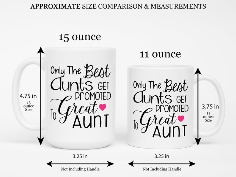 Coffee Mug, Only The Best Aunts Get Promoted To Great Aunt, Baby Announcement, Pregnancy Reveal, New Aunt, New Great Aunt, Gift Idea image 6