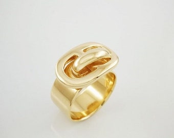 ON SALE LINK, Unique 14k gold ring, Statement ring, Moving ring, Special designed gold ring, Jingle statement ring, Israeli designer, Handma