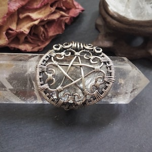 Sterling Silver Hearts Pentacle Ring
