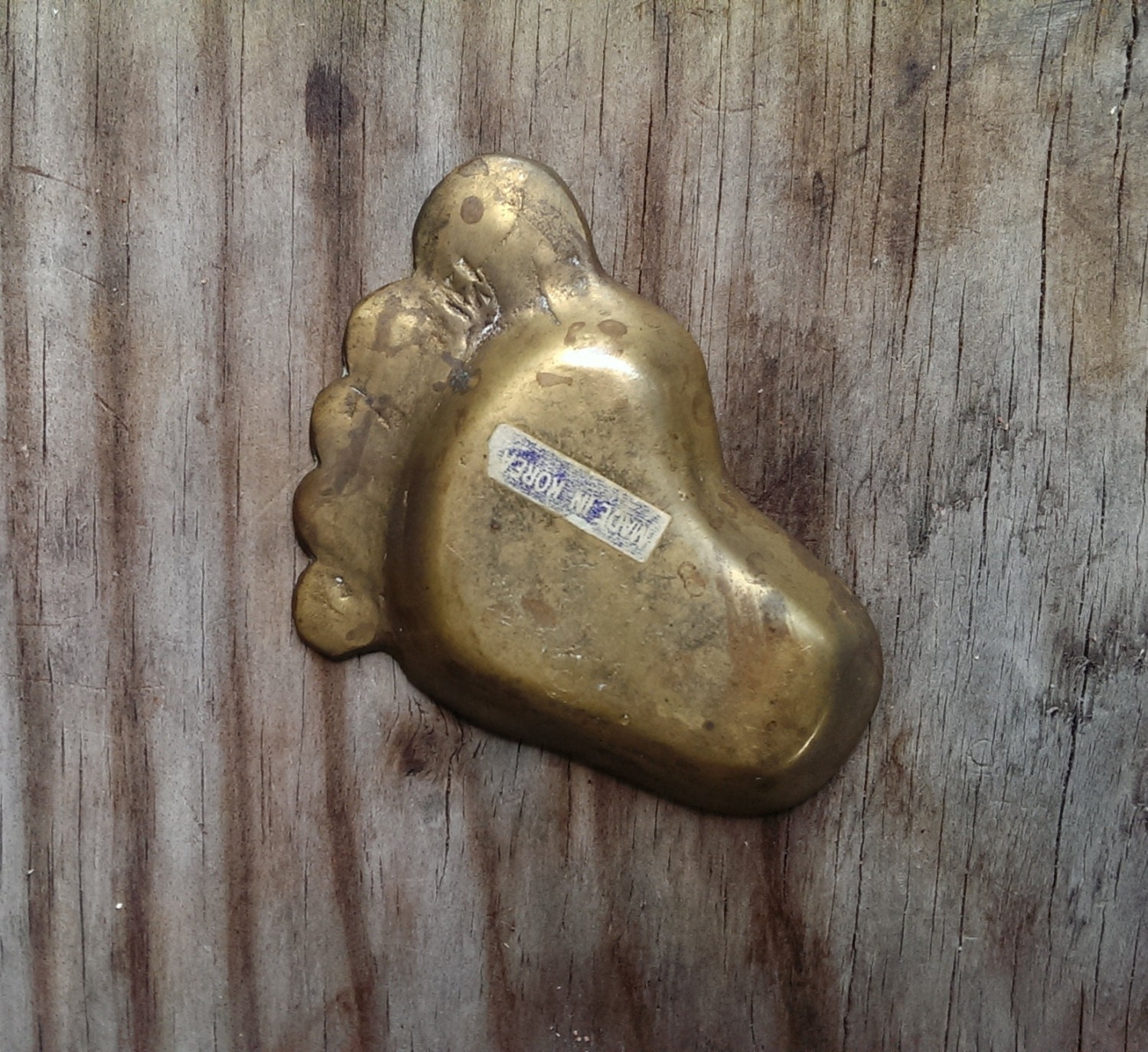 Unique Hammered Brass Foot Ashtray or Trinket Dish Etsy