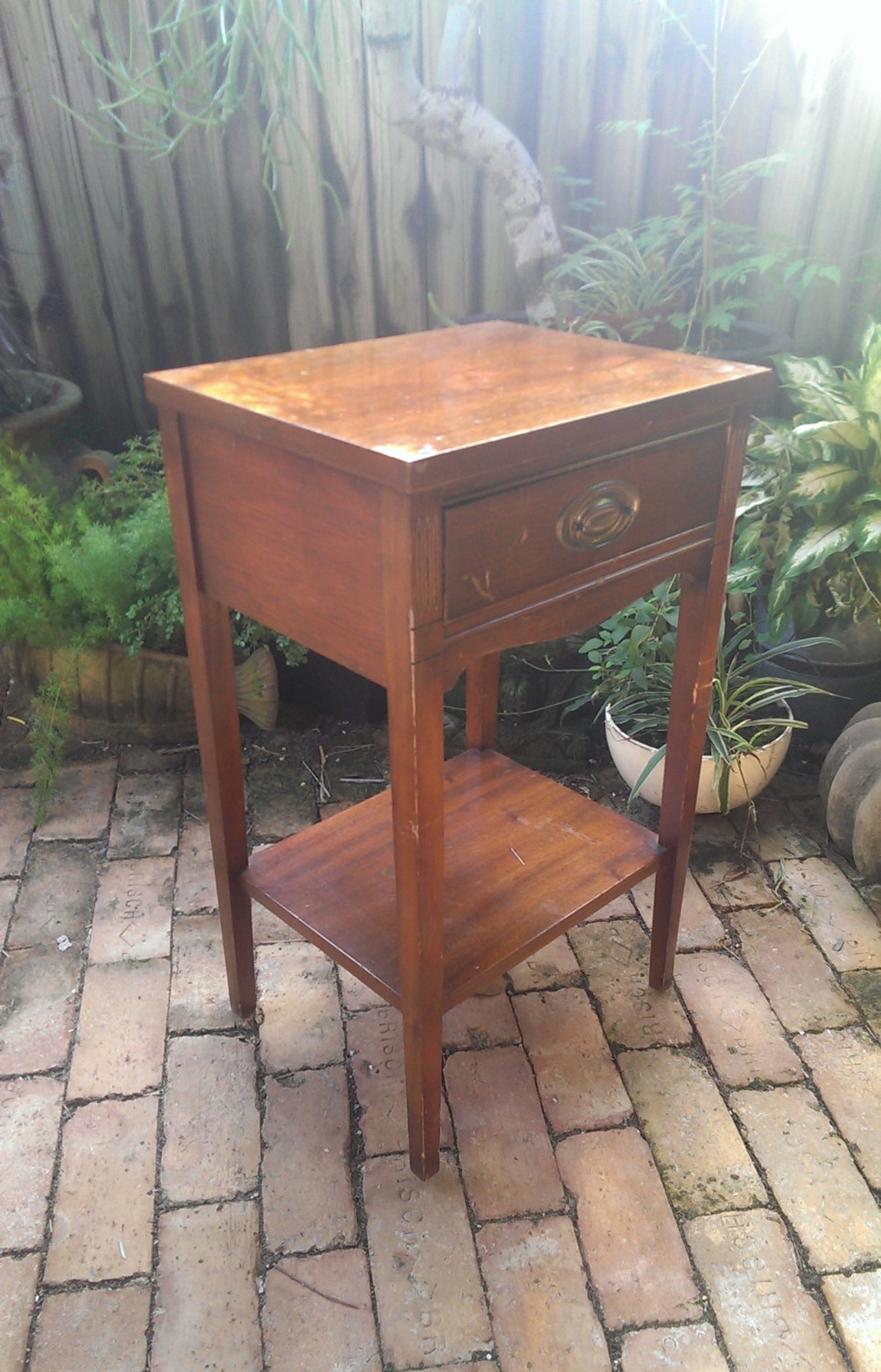 Vintage Mahogany Federal Style Nightstand By Dixie Furniture Etsy