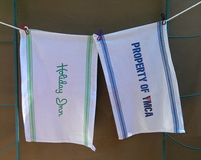 Clever stolen Hotel Towel Dish Towels/dinner Etsy