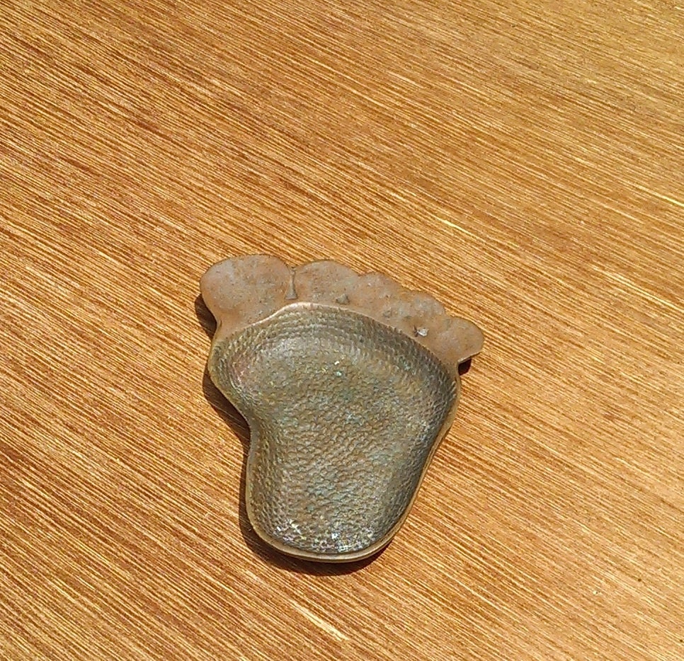 Unique Hammered Brass Foot Ashtray or Trinket Dish Etsy