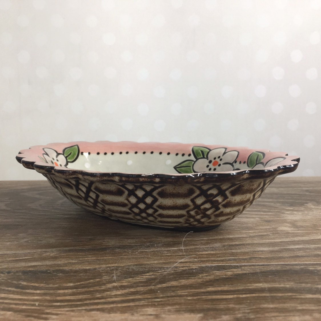Ceramic Candy Dish with Robins