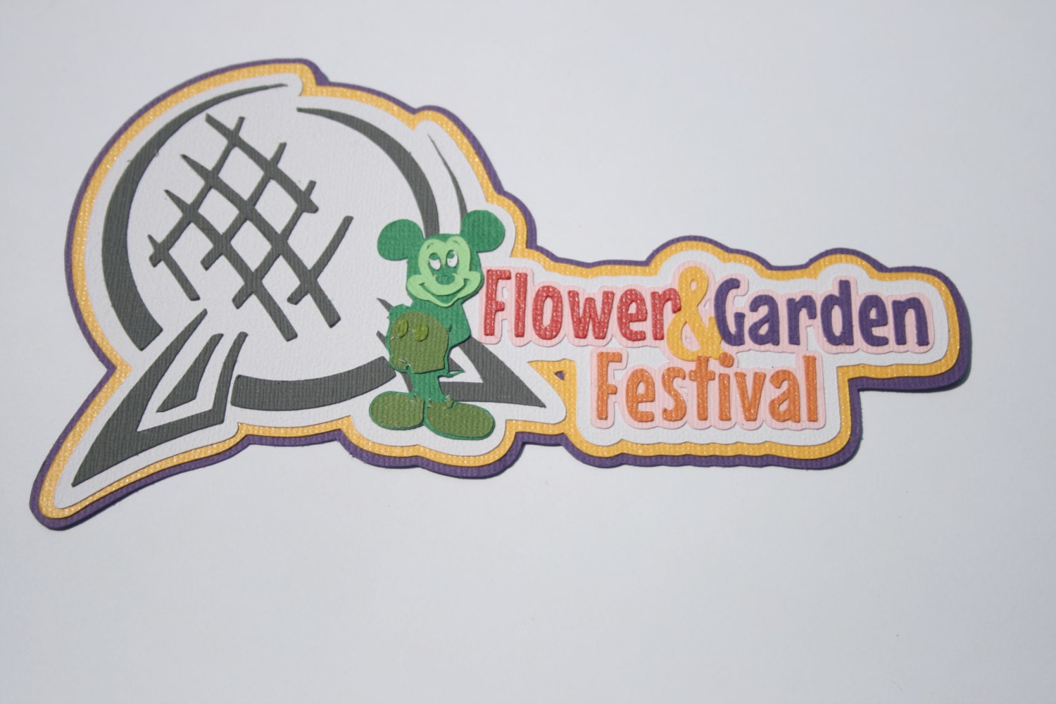 Disney - Flower and Garden Festival - Die Cut Paper Pieced Title for  Scrapbook Pages - Etsy, image size:1500x1000