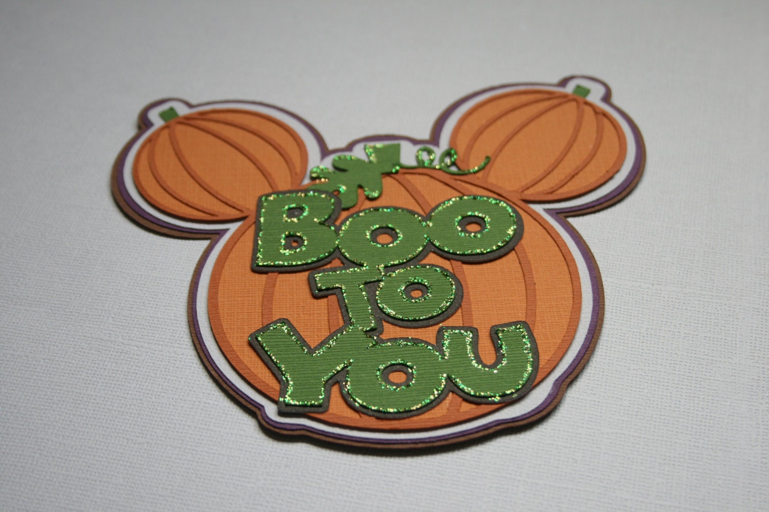 Disney - Boo To You - Die Cut Paper Pieced Title for Scrapbook Pages