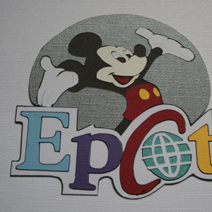 Disney - Epcot Logo - Die Cut Paper Pieced Embellishment for Scrapbook Pages