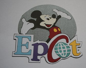 Disney - Epcot Logo - Die Cut Paper Pieced Embellishment for Scrapbook Pages