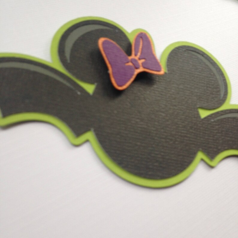 Disney Halloween Bats Mickey Ears Scrapbook Embellishment Etsy
