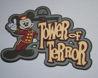Disney - Tower of Terror - Die Cut Paper Pieced Title for Scrapbook Pages