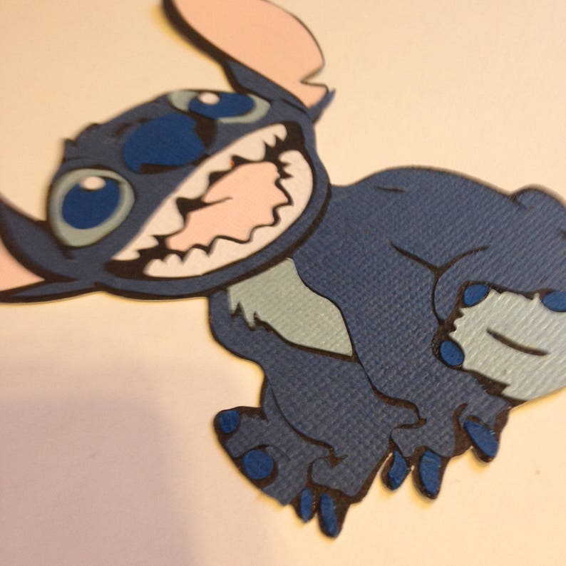 Disney Stitch Scrapbook Embellishment Die Cut Paper Pieced Etsy