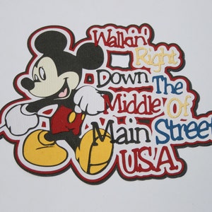 Disney - Walkin' Right Down the Middle of Main Street U.S.A. - Wycinany papierowy tytuł do stron albumu
