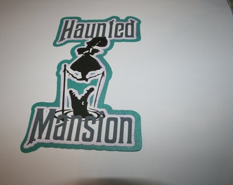 Disney - Haunted Mansion - Die Cut Paper Pieced Title for Scrapbook Pages