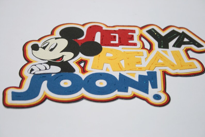 Disney See Ya Real Soon Die Cut Paper Pieced Title for - Etsy
