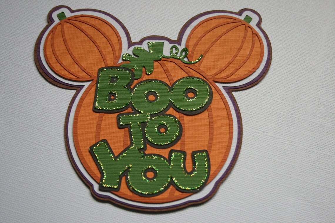 Disney Boo to You Die Cut Paper Pieced Title for Scrapbook Etsy